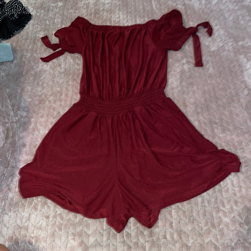 Maroon Romper
